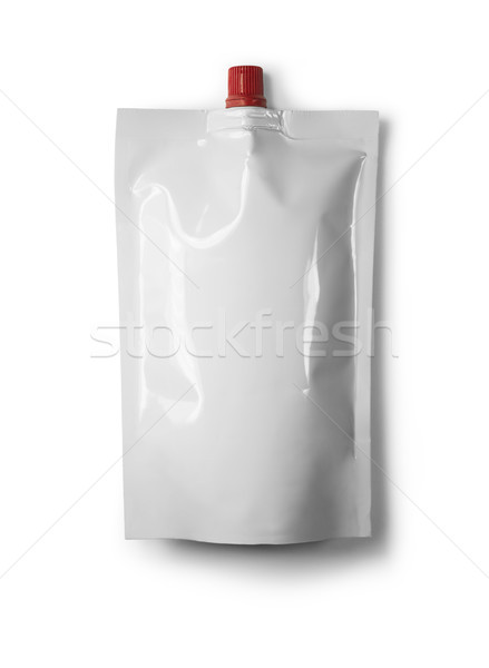 Wzór biały opakowań plastikowe stoją w górę Zdjęcia stock © butenkow