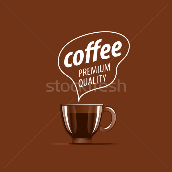 Vektor logo Kaffee Heißgetränk Illustration Design Stock foto © butenkow