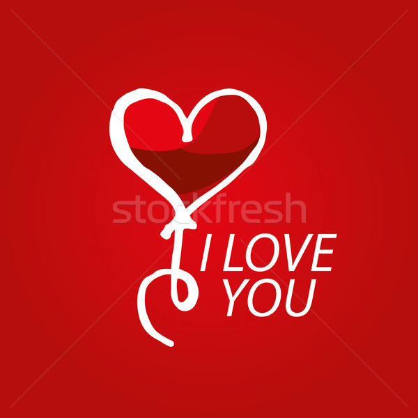 Vektör logo kalp model soyut Stok fotoğraf © butenkow