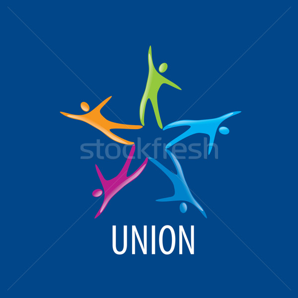 [[stock_photo]]: Logo · Union · personnes · résumé · vecteur