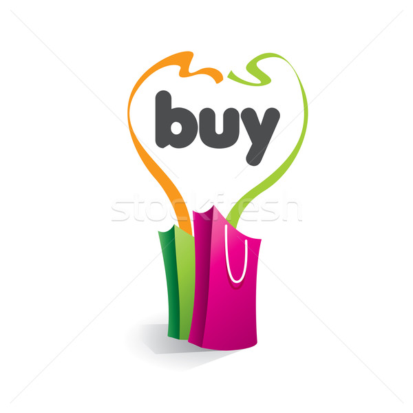 vector shopping logo Stock photo © butenkow