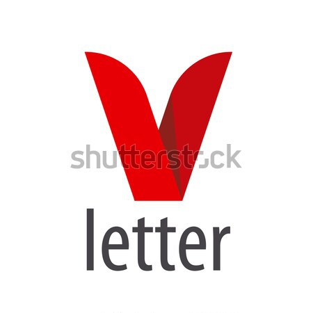 Abstract round vector logo letter V Stock photo © butenkow