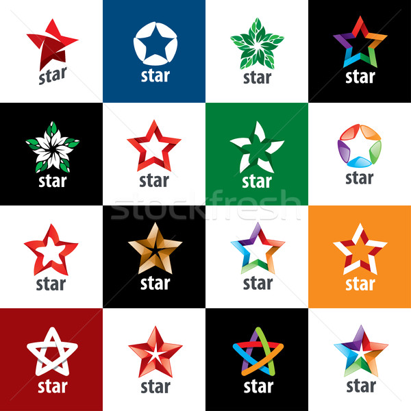 Vector logo star abstract teken branding Stockfoto © butenkow