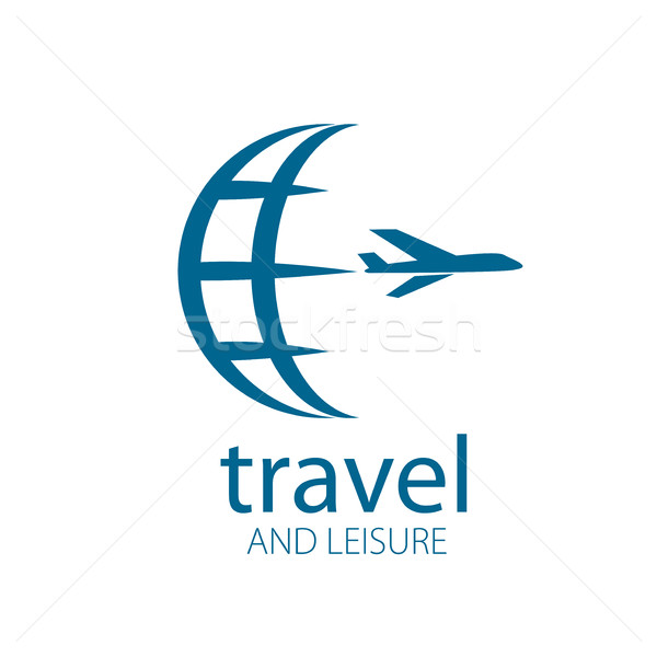 Reizen vector logo sjabloon vliegtuig vlucht Stockfoto © butenkow