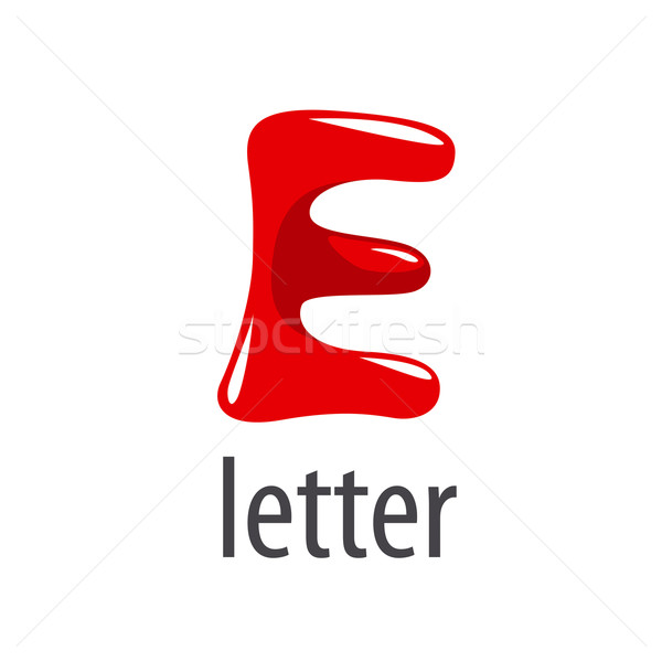 cartoon vector logo red letter E Stock photo © butenkow
