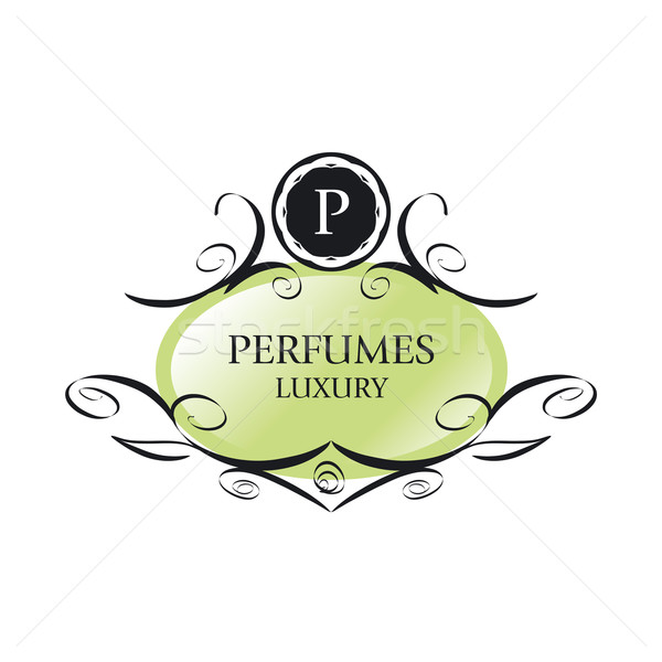 abstract green vector logo for perfumes Stock photo © butenkow