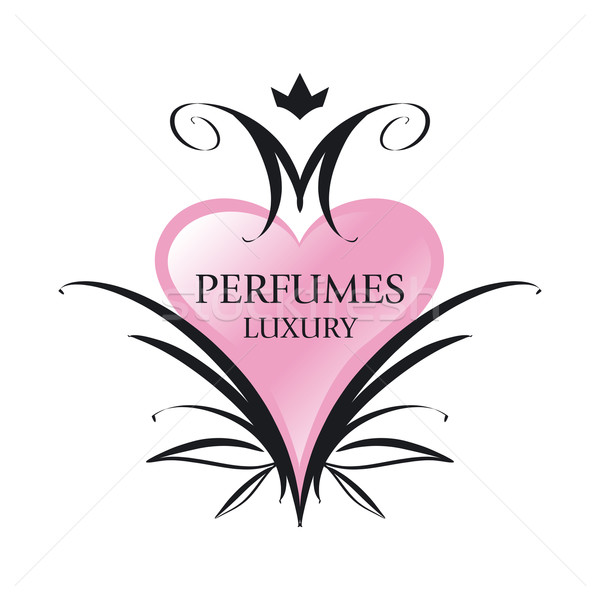 vector logo pink heart for perfumes Stock photo © butenkow