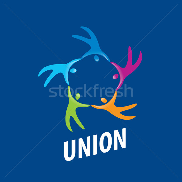 Logo sendika insanlar soyut vektör renkli Stok fotoğraf © butenkow
