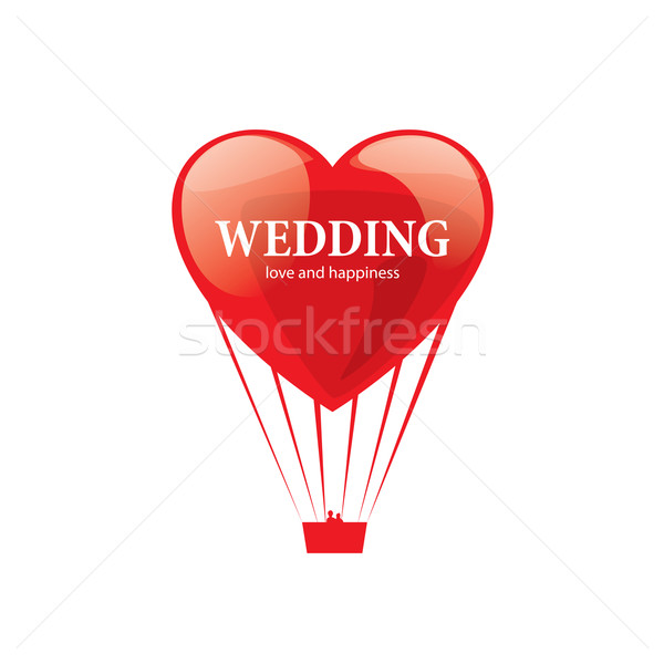 Vektor logo esküvő absztrakt sablon illusztráció Stock fotó © butenkow