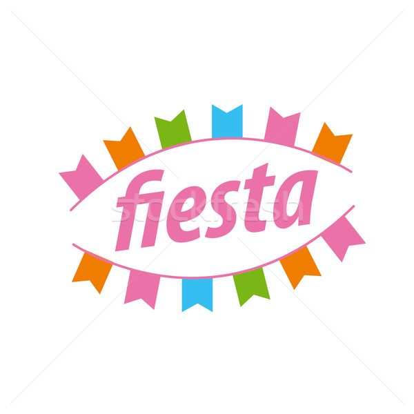 Abstract vector logo with flags for the fiesta Stock photo © butenkow