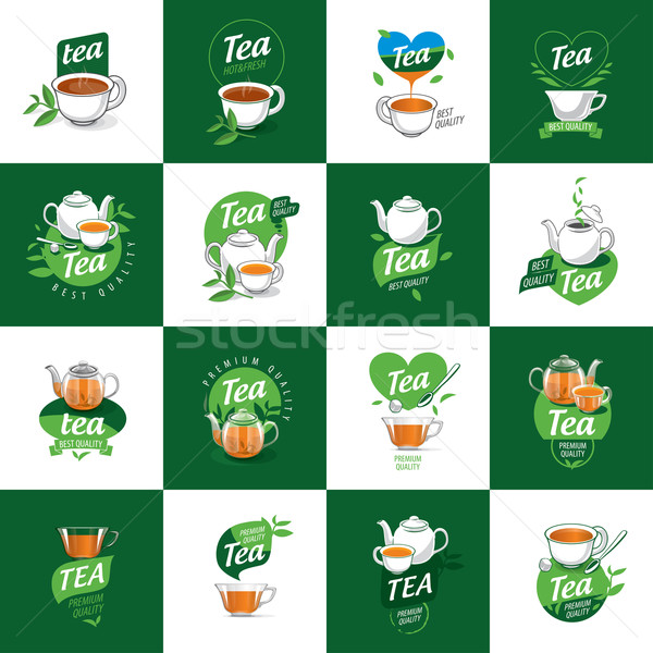 vector logo tea Stock photo © butenkow