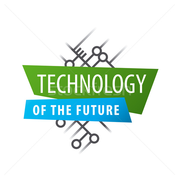 Abstrato vetor logotipo lasca tecnologia computador Foto stock © butenkow