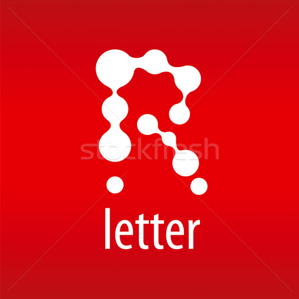 tech vector logo letter R on a red background Stock photo © butenkow