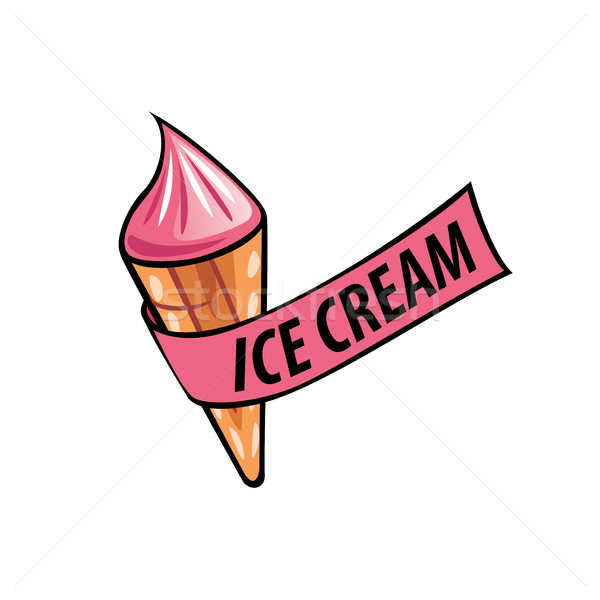 Logo lody projektowanie logo szablon żywności tle Zdjęcia stock © butenkow
