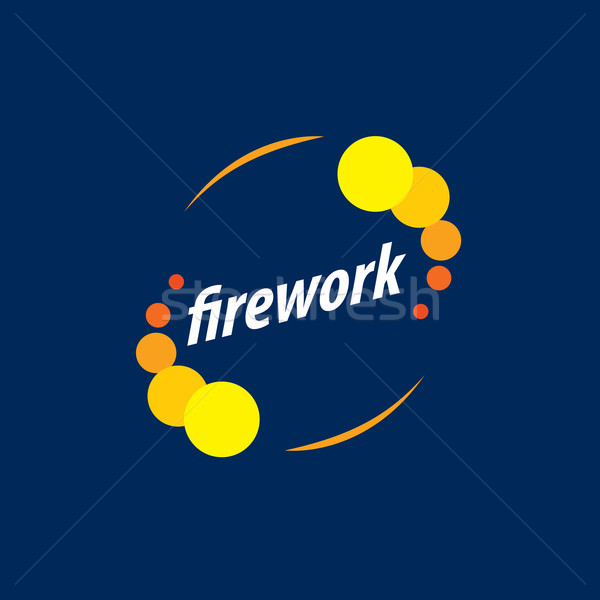 vector logo for fireworks Stock photo © butenkow