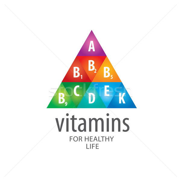 Vektör logo vitaminler soyut şablon sağlık Stok fotoğraf © butenkow