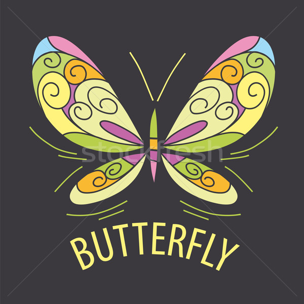 vector logo color of the butterfly patterns Stock photo © butenkow