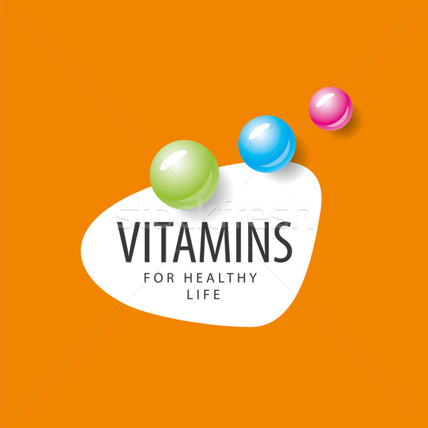 vector logo colored round vitamins Stock photo © butenkow