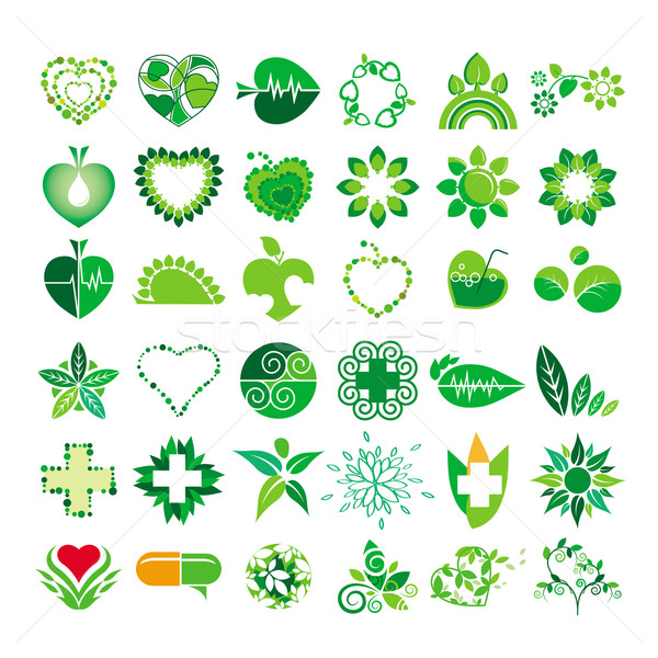 collection of vector logos health and the environment  Stock photo © butenkow