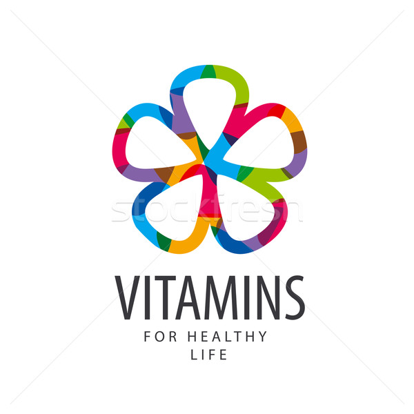 vector logo vitamins colorful flower Stock photo © butenkow
