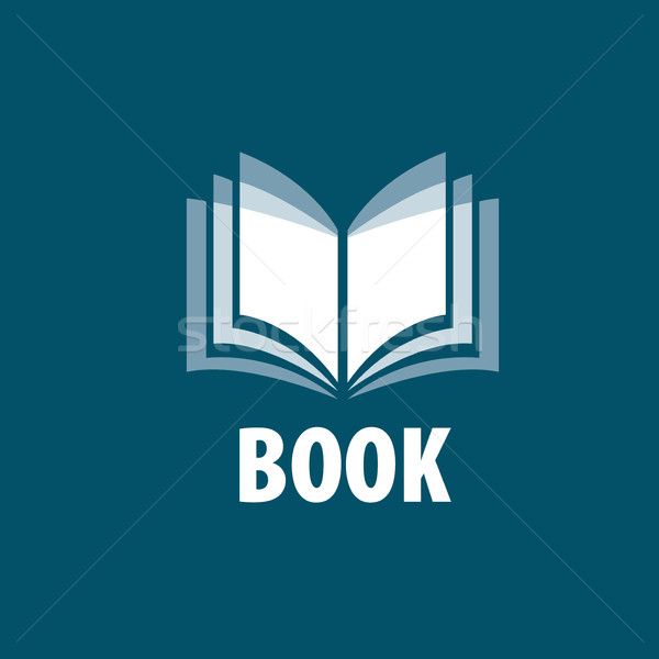 Vektor Zeichen Buch abstrakten logo Pfund Stock foto © butenkow