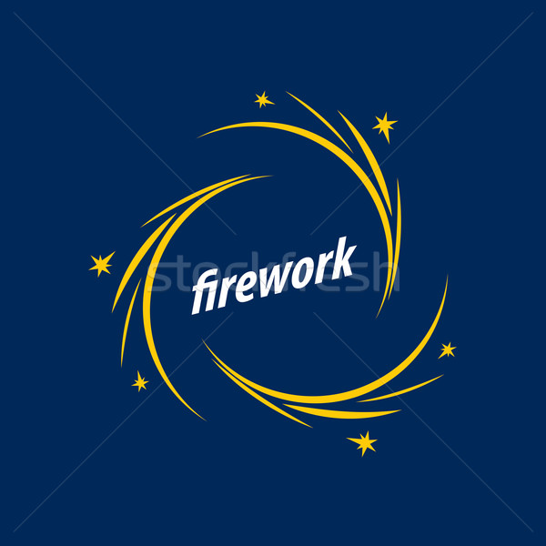 vector logo for fireworks Stock photo © butenkow