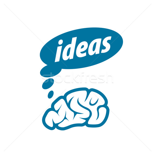 Vector brain logo Stock photo © butenkow