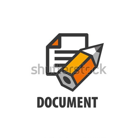 vector logo document Stock photo © butenkow