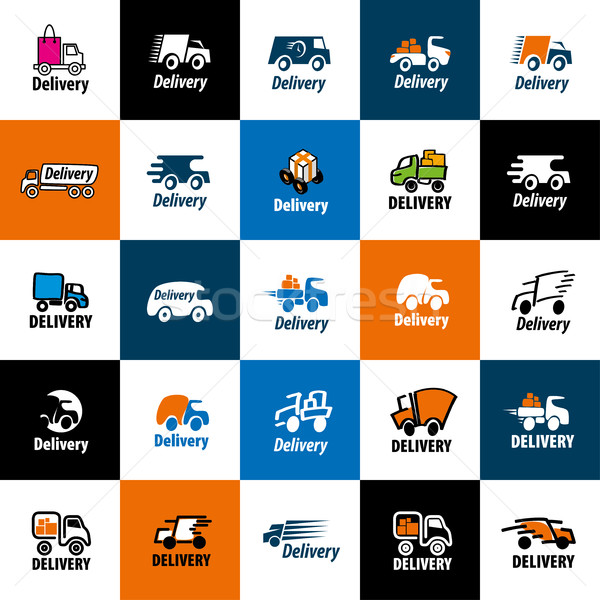 vector logo trucking Stock photo © butenkow