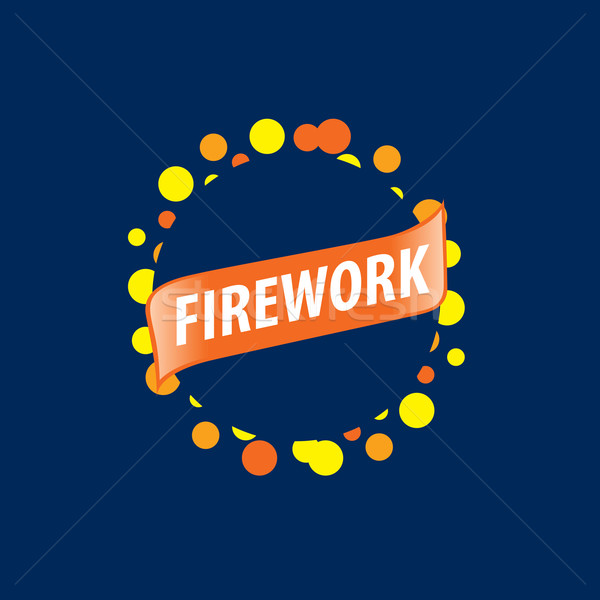 Vektor logo tűzijáték absztrakt divat születésnap Stock fotó © butenkow