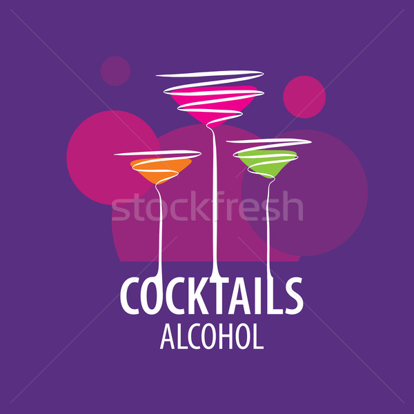 Cocktails logo vecteur icônes boissons fête [[stock_photo]] © butenkow