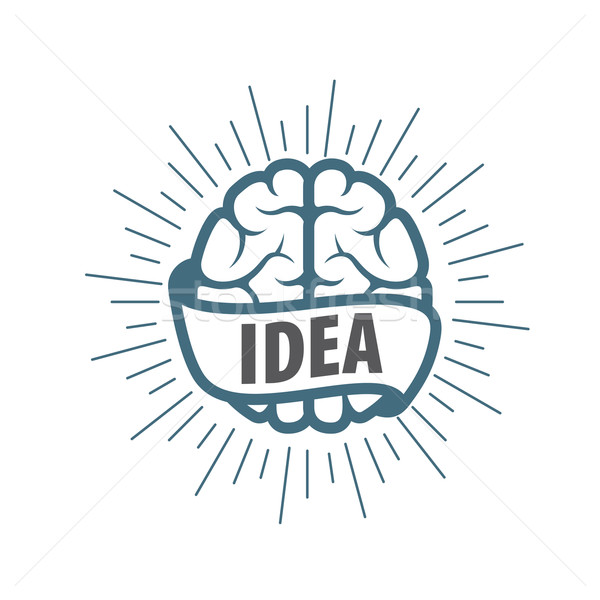 Vector brain logo Stock photo © butenkow