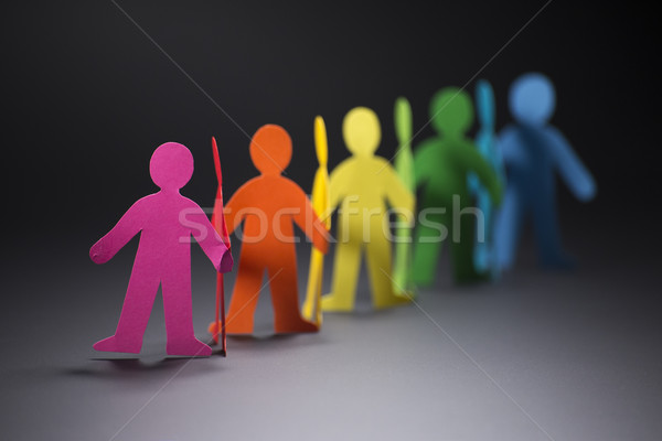 Stock photo: the Commonwealth people origami