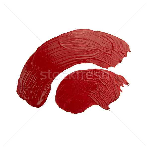 Czerwony szczotki odizolowany grunge wody papieru Zdjęcia stock © butenkow