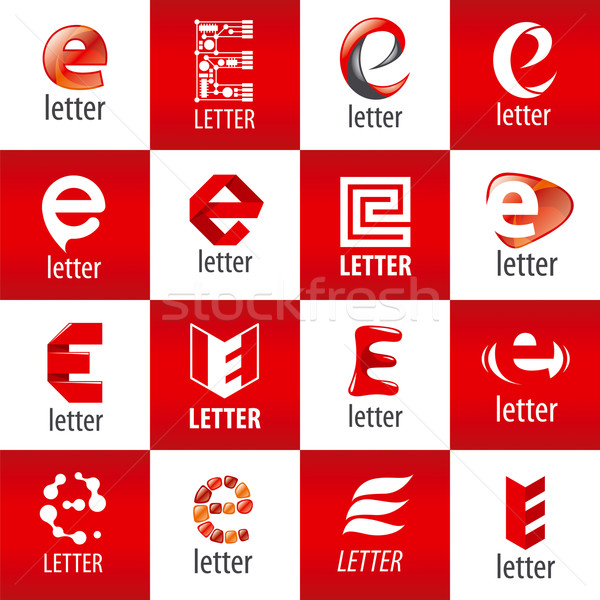 large set of vector logos letter E Stock photo © butenkow