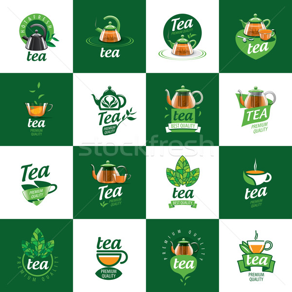 Wektora logo herbaty ilustracja szablon Zdjęcia stock © butenkow