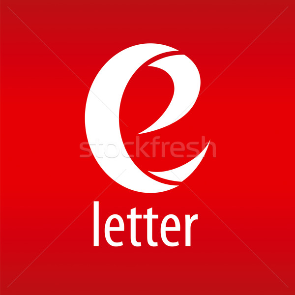 vector logo letter E on a red background Stock photo © butenkow