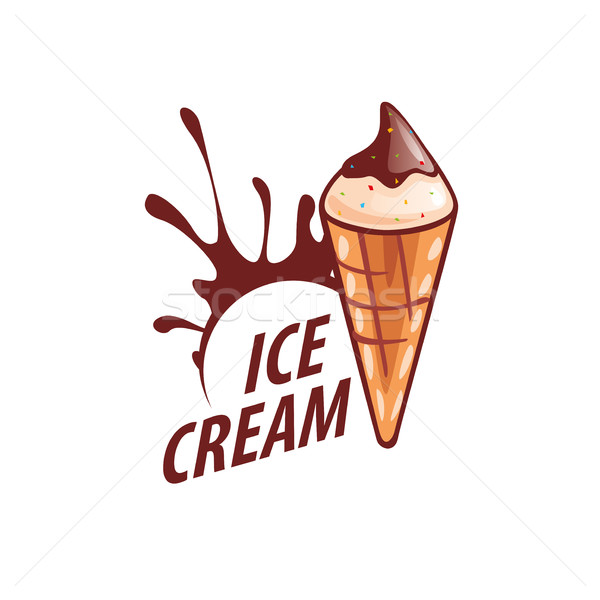 Logo lody projektowanie logo szablon żywności tle Zdjęcia stock © butenkow