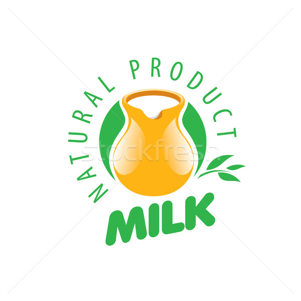 Vetor leite logotipo universal gráfico naturalismo Foto stock © butenkow