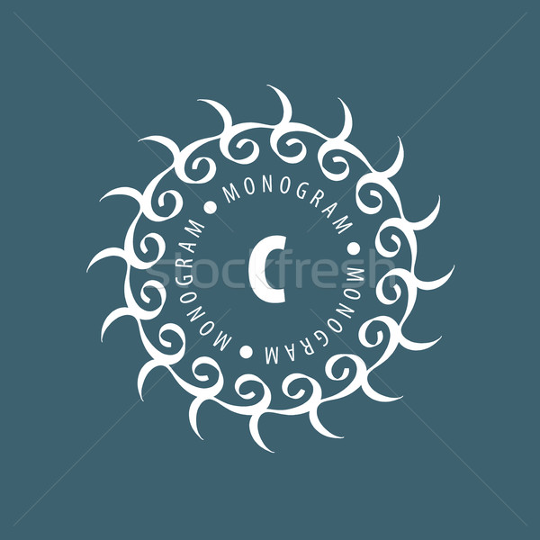 Stock photo: monogram vector in frame