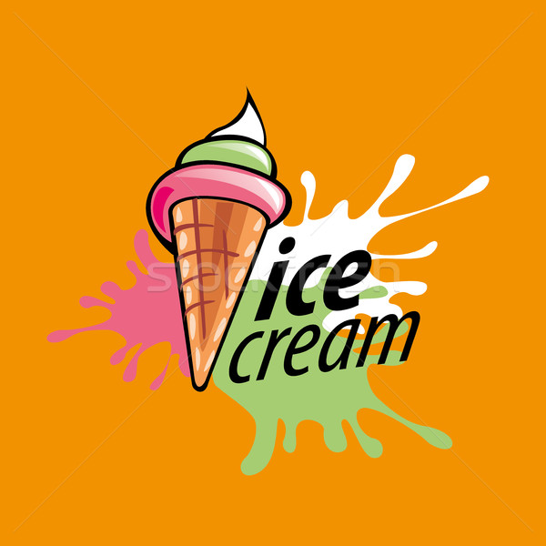 логотип мороженым дизайн логотипа шаблон продовольствие фон Сток-фото © butenkow