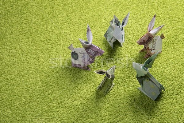 Origami verde carta abstract Foto d'archivio © butenkow