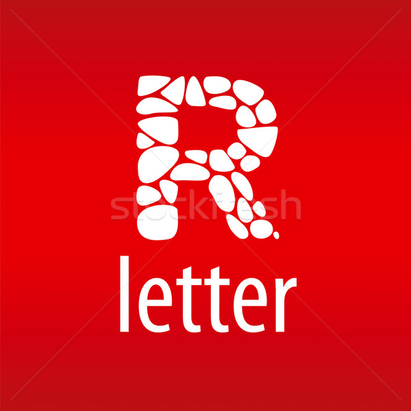 Stock photo: Abstract vector logo letter R with stones