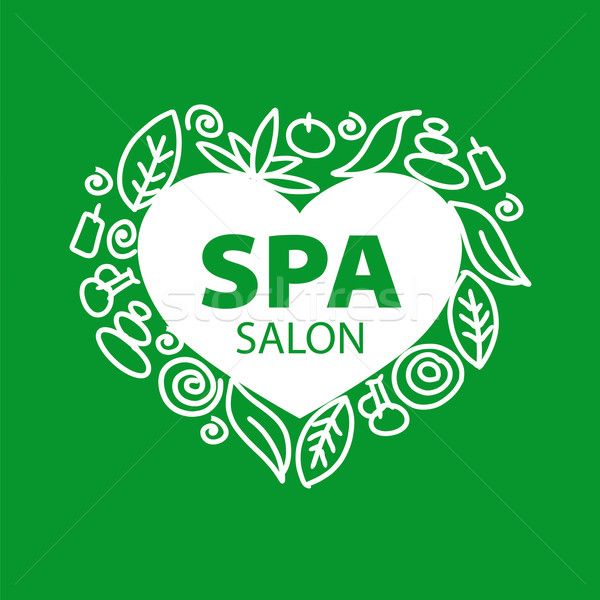 Stock photo: Abstract vector logo for Spa salon in the form of heart