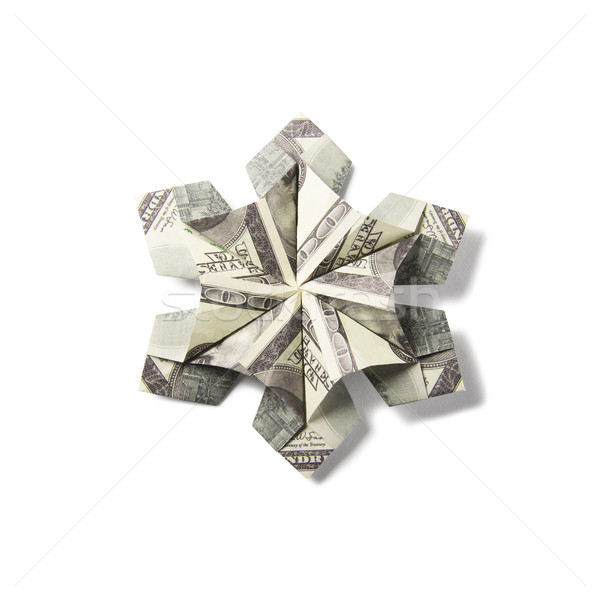 Money Origami snowflake Stock photo © butenkow