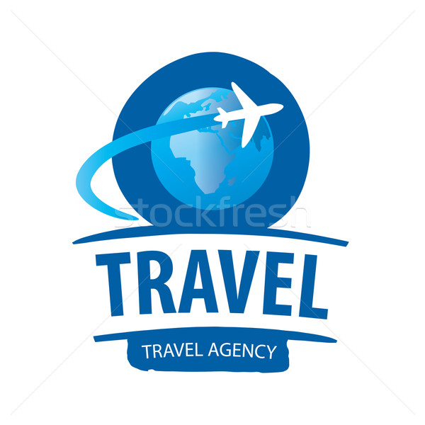 [[stock_photo]]: Vecteur · logo · avion · battant · autour · monde