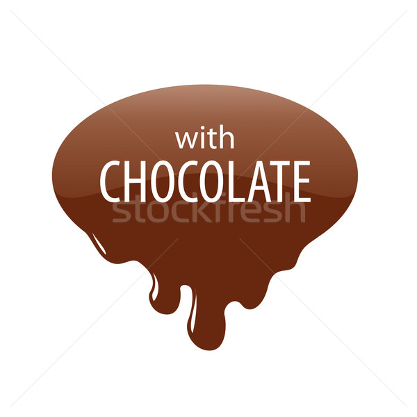 Vector logo druppels gesmolten chocolade koffie Stockfoto © butenkow
