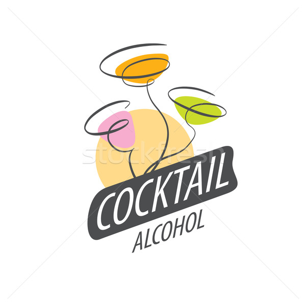 Cocktails logo vecteur icônes boissons fête [[stock_photo]] © butenkow