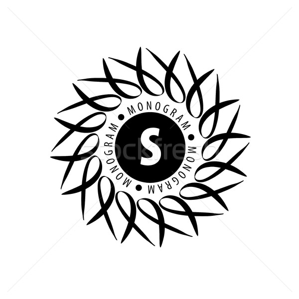 Monogram vector frame logo sjabloon patroon Stockfoto © butenkow