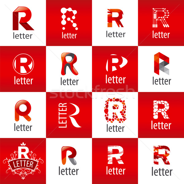 large set of vector logo letter R Stock photo © butenkow